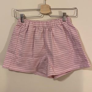 Brandy Melville Pink Plaid Logan Shorts